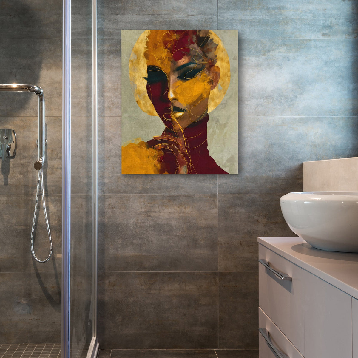 Gilded Identity Layers - Luxury Wall Art