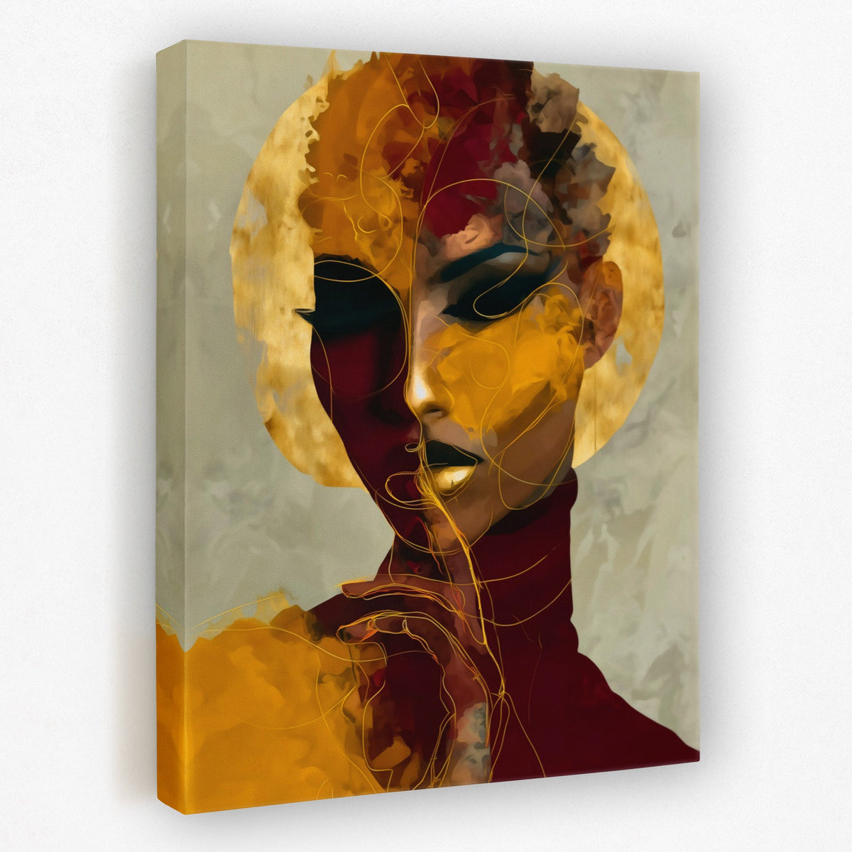 Gilded Identity Layers - Luxury Wall Art