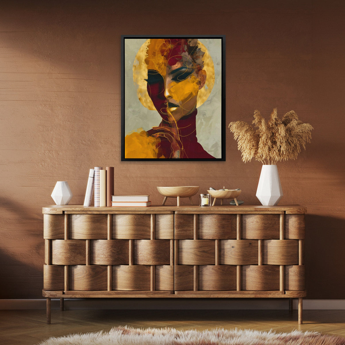 Gilded Identity Layers - Luxury Wall Art