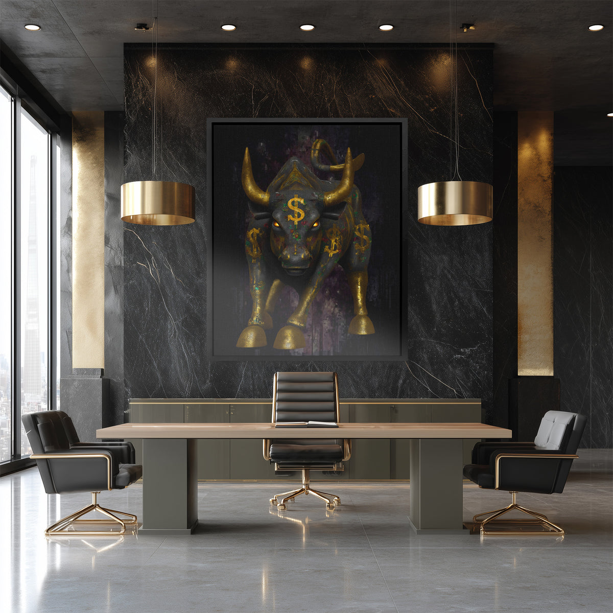 Gilded Market Sovereign - Luxury Wall Art