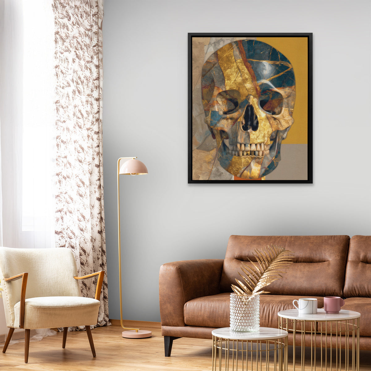Gilded Mortality Fragments - Luxury Wall Art