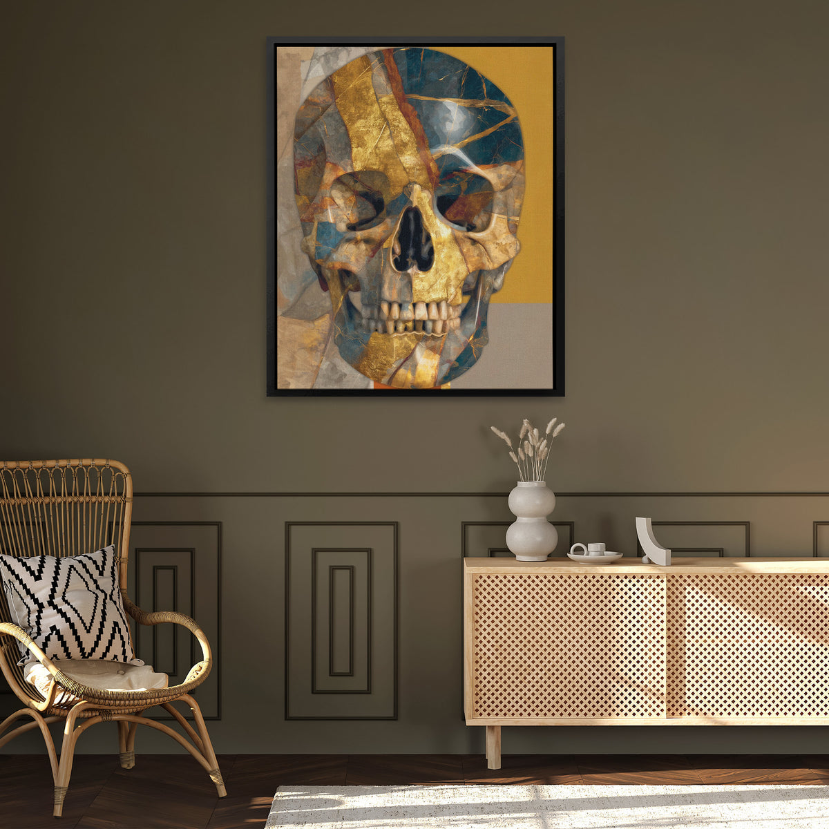 Gilded Mortality Fragments - Luxury Wall Art