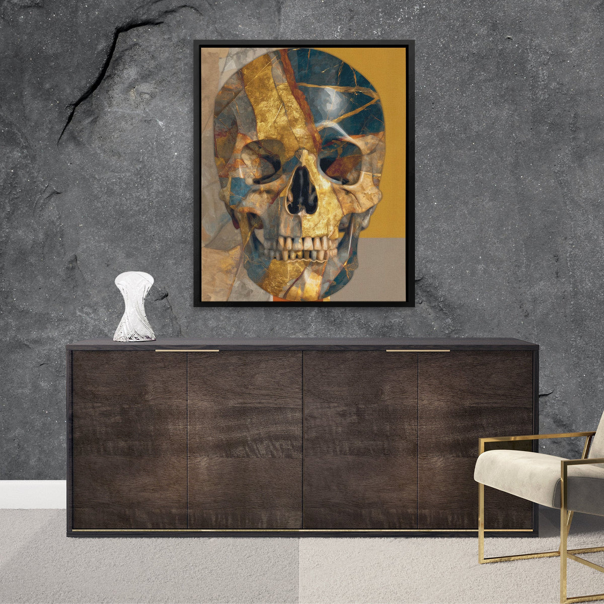 Gilded Mortality Fragments - Luxury Wall Art