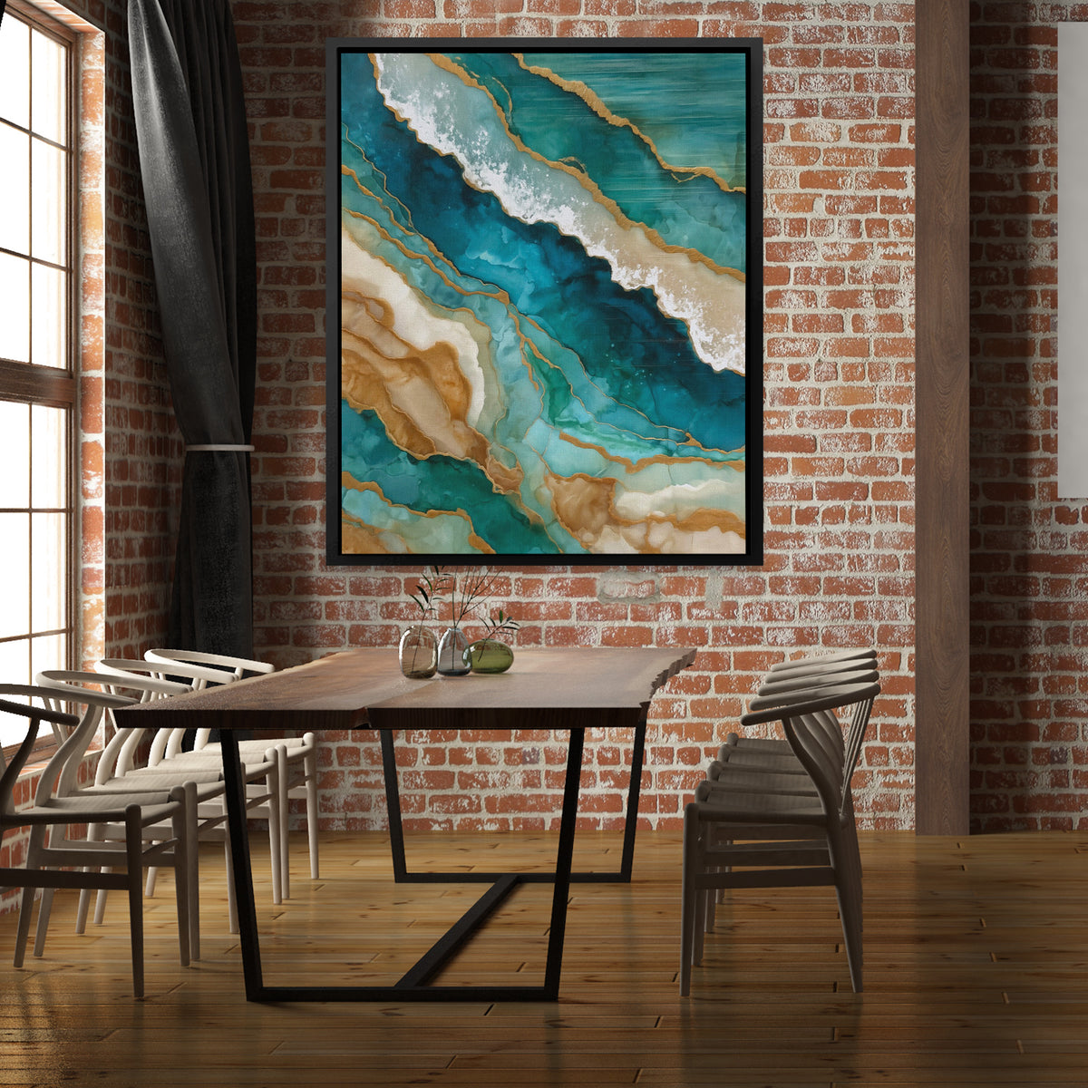 Gilded Tidal Memory - Luxury Wall Art