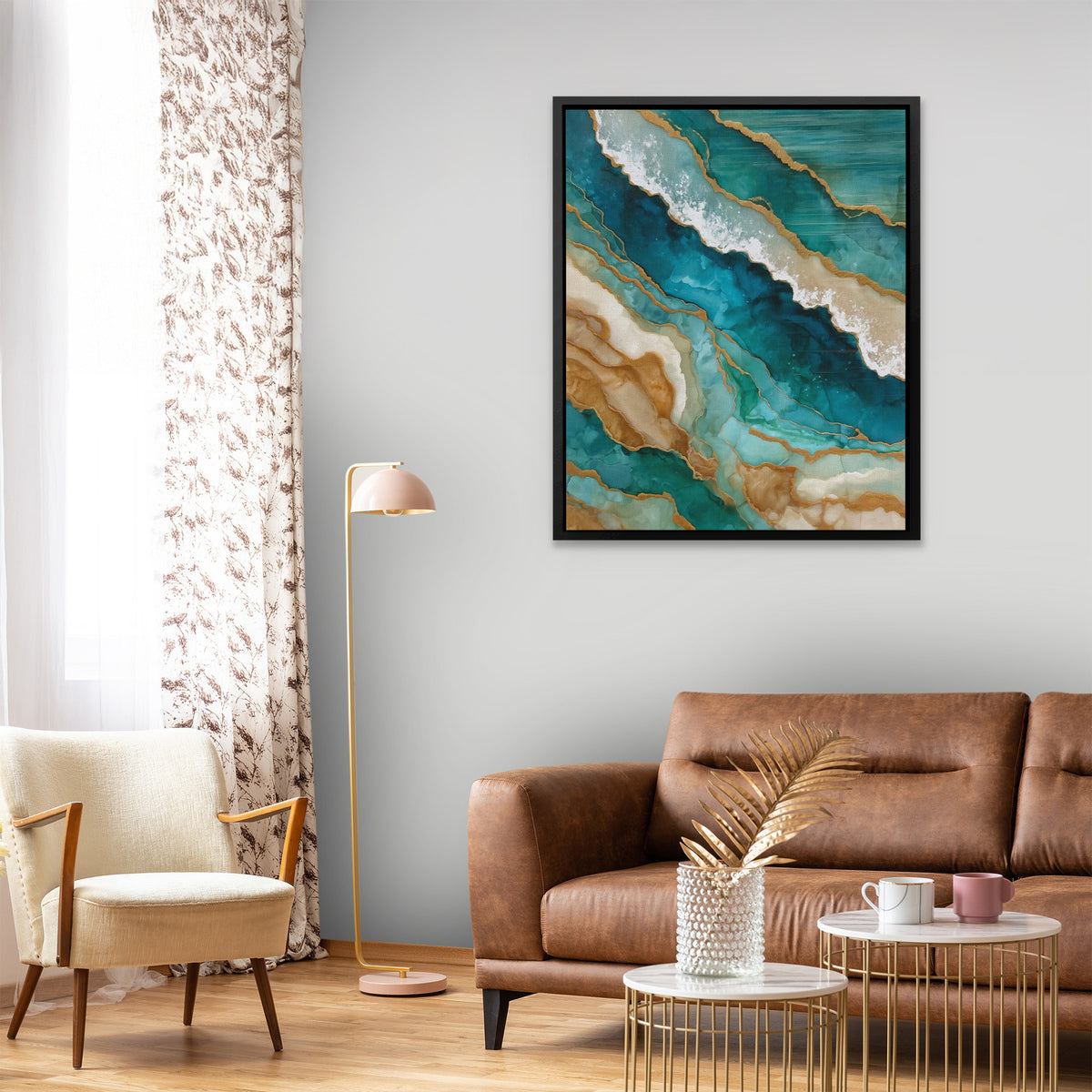 Gilded Tidal Memory - Luxury Wall Art