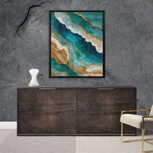 Gilded Tidal Memory - Luxury Wall Art