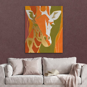 Giraffe Color Field — Giraffe Color Field Reading Couch Burgundy Walls copy 305