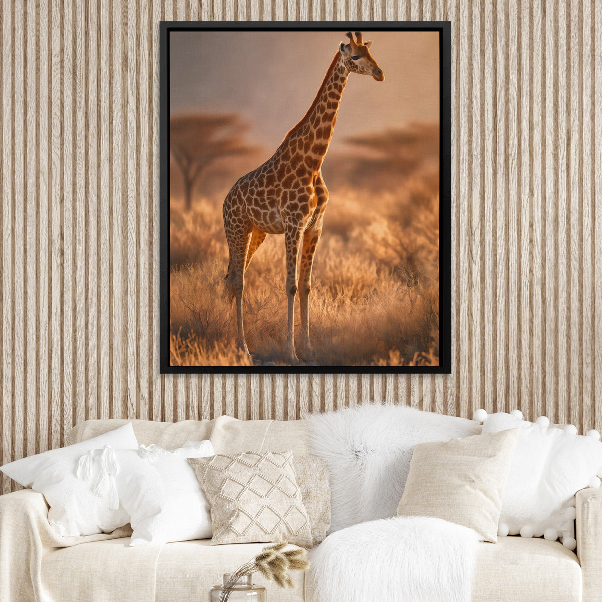 Giraffe Dawn Solitude — Giraffe Dawn Solitude Boojie Vibe Couch Close Up 18