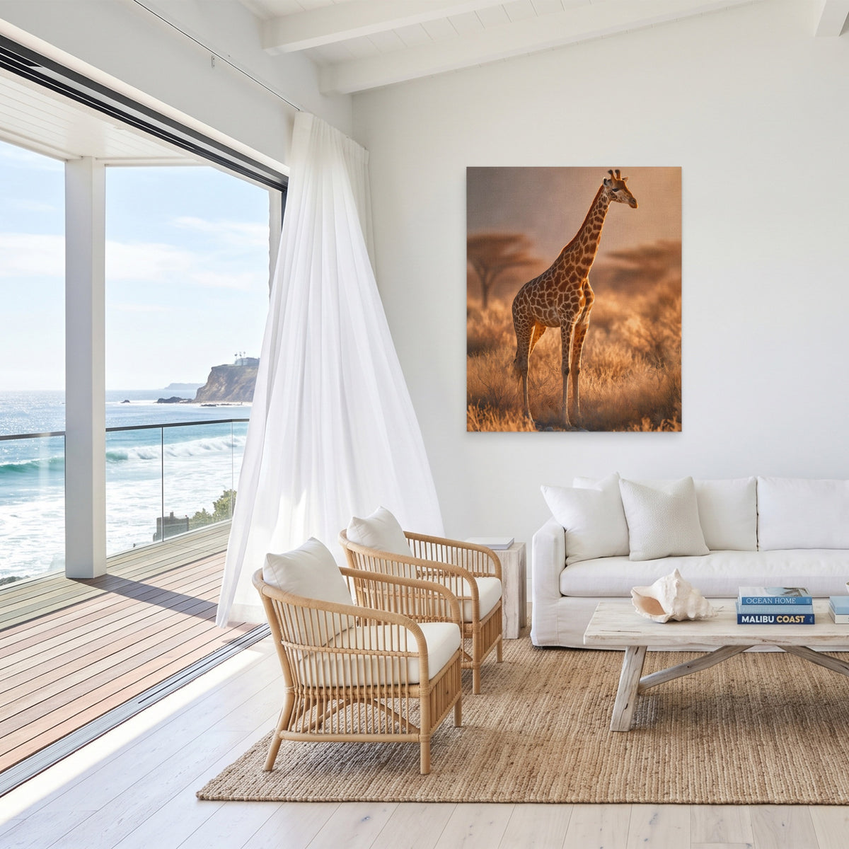 Giraffe Dawn Solitude — Giraffe Dawn Solitude Malibu Beach Port 186