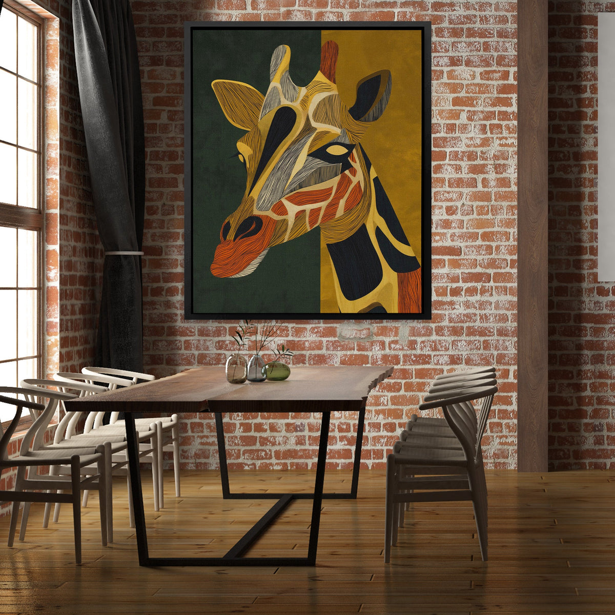 Giraffe Golden Horizon - Luxury Wall Art