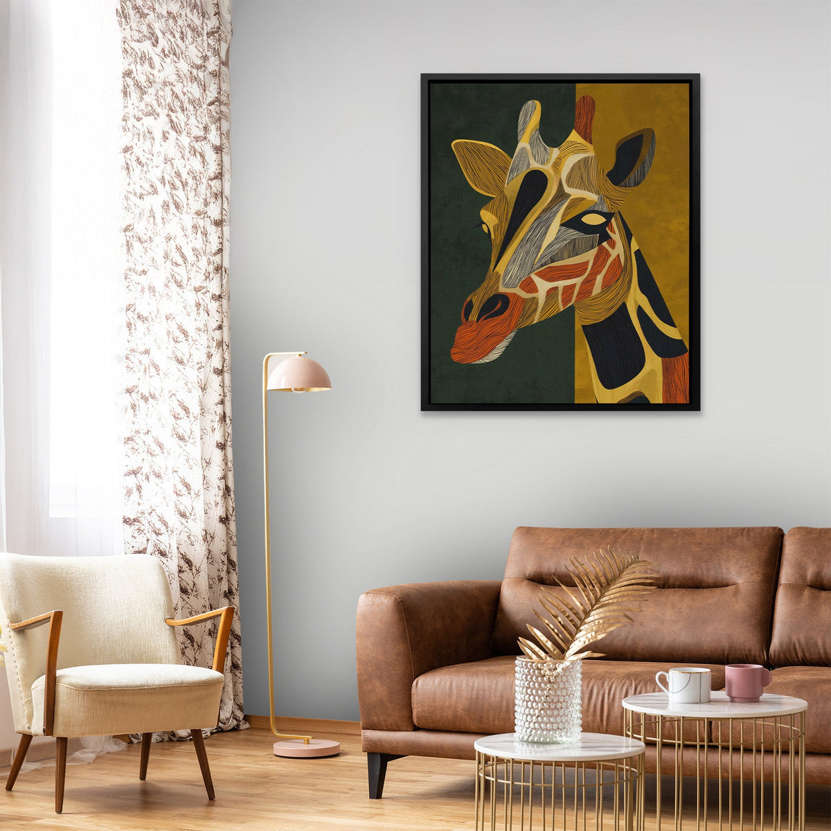 Giraffe Golden Horizon - Luxury Wall Art