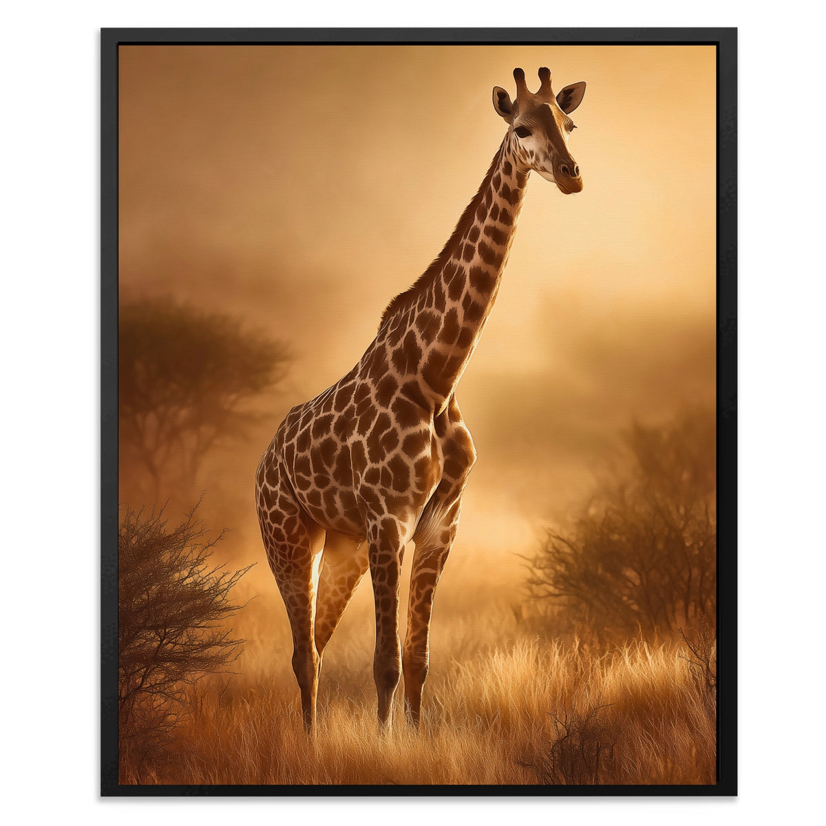 Giraffe Golden Savanna — Giraffe Golden Savanna Front Facing Portrait2 92