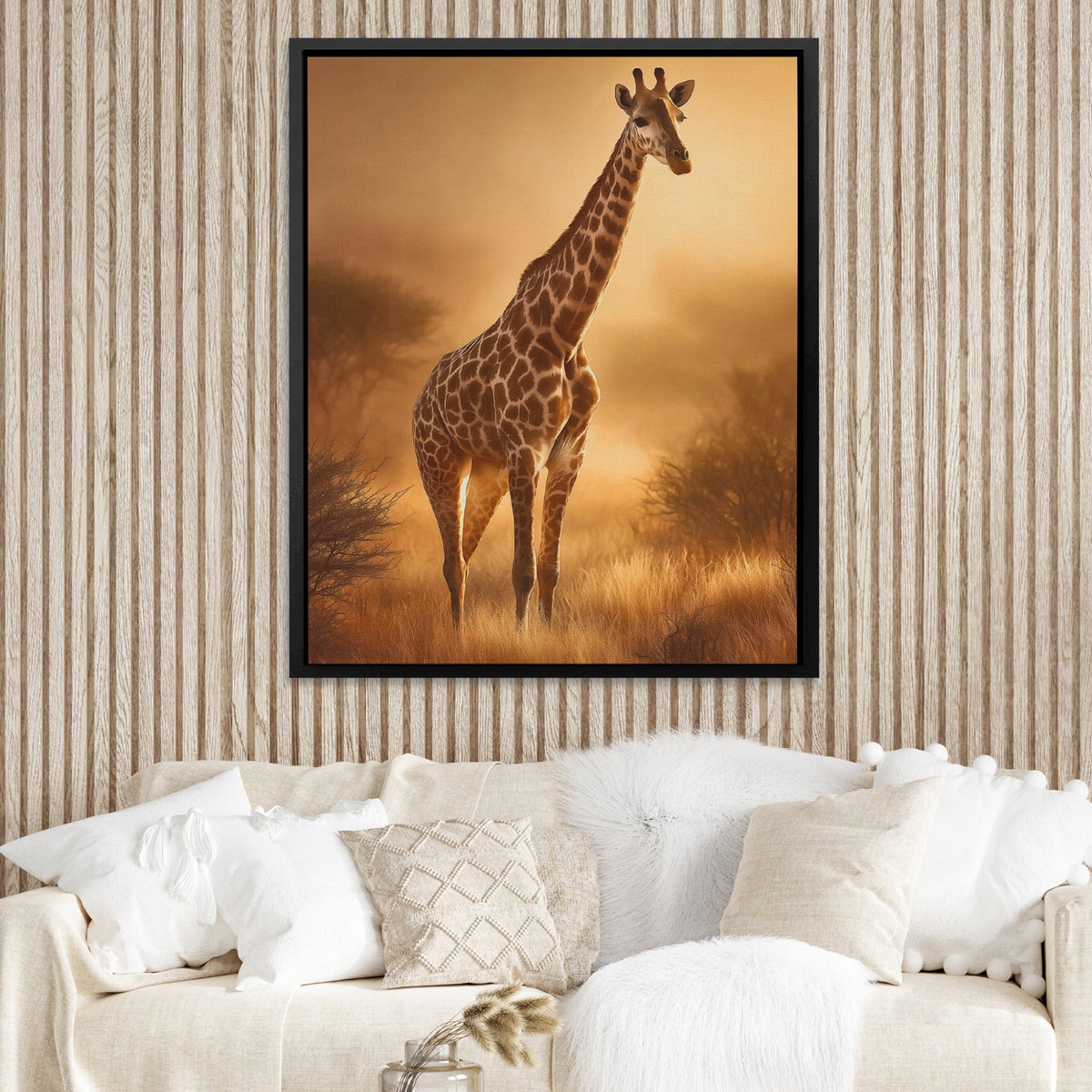 Giraffe Golden Savanna — Giraffe Golden Savanna Boojie Vibe Couch Close Up 20