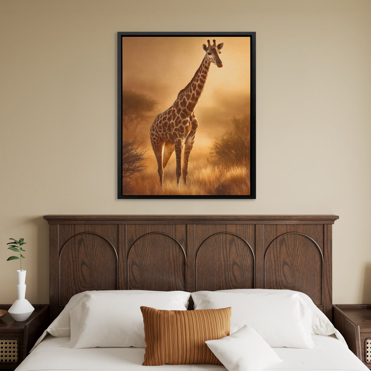 Giraffe Golden Savanna — Giraffe Golden Savanna Fancy Bedroom 68