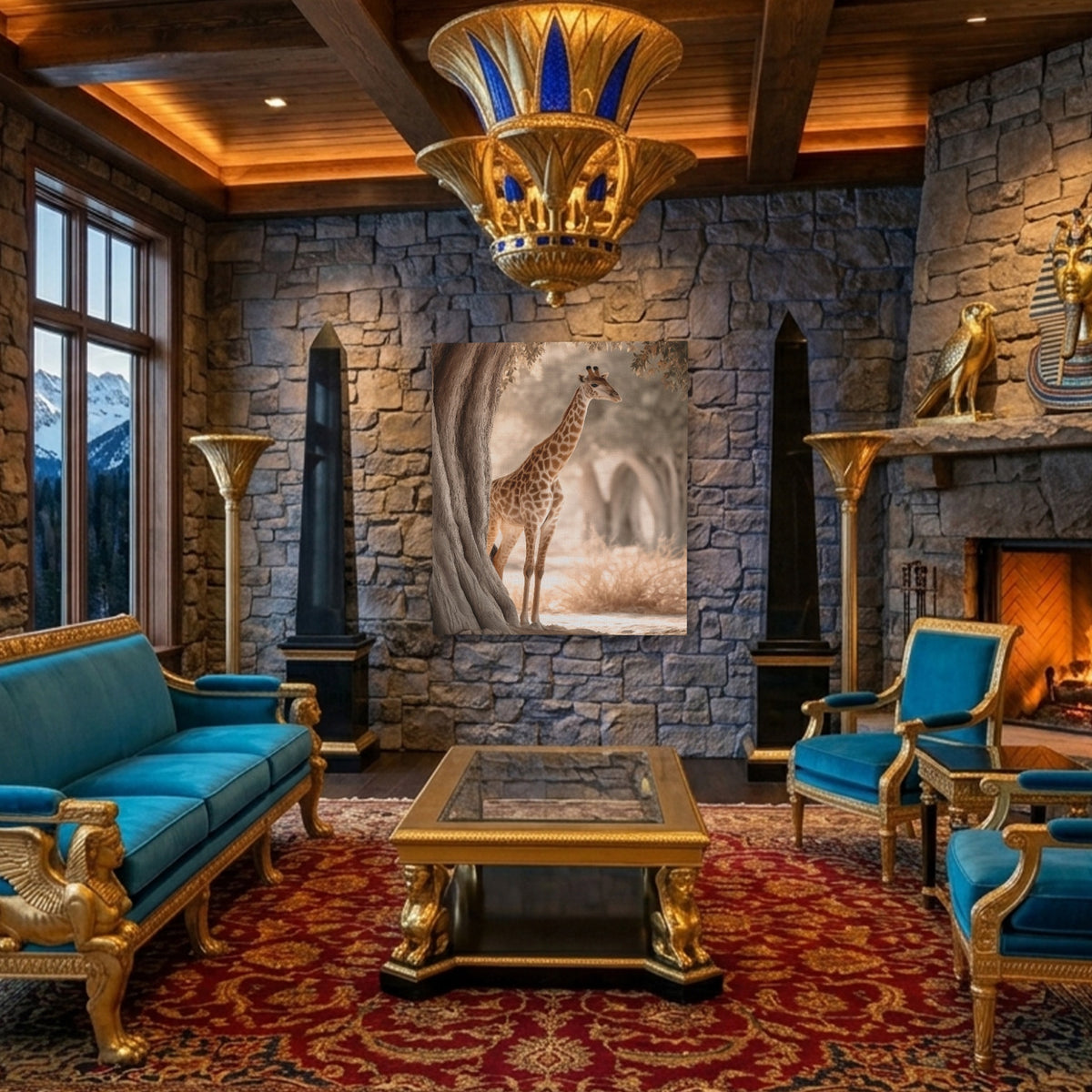 Giraffe Misty Grove — Giraffe Misty Grove Weird Egyptian Room Port 357