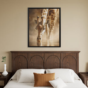 Giraffe Waterhole Drinking — Giraffe Waterhole Drinking Fancy Bedroom 70