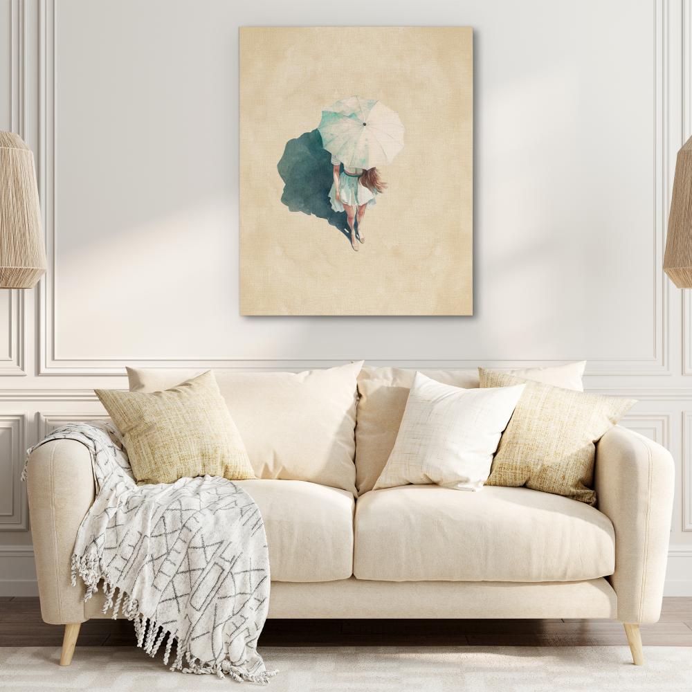 Girl on the Beach - Luxury Wall Art