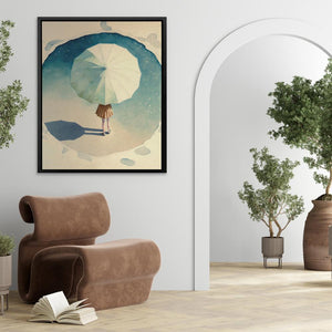 Girl with Umbrella - Luxury Wall Art