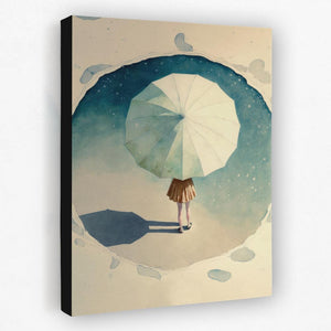 Girl with Umbrella - Luxury Wall Art