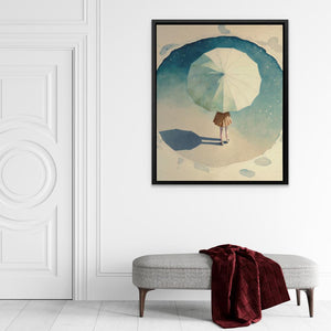 Girl with Umbrella - Luxury Wall Art