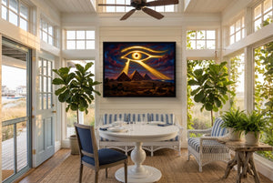 Giza Eye Ascendant — giza eye ascendant sunroom with furniture 1land framed black