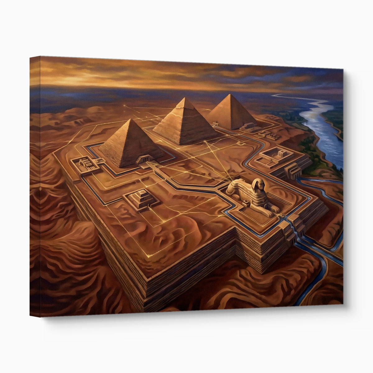 Giza Pyramids Truth — giza pyramids truth angled flush print