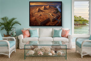 Giza Pyramids Truth — giza pyramids truth living room with furniture 1land framed black
