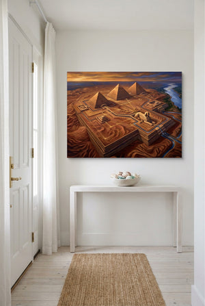 Giza Pyramids Truth — giza pyramids truth p small room with table 1land flush print