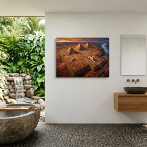 Giza Pyramids Truth — giza pyramids truth sq outdoor bathroom 1land flush print