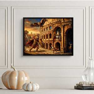 Gladiator's Golden Arena — gladiator's golden arena sq halloween wall 1land framed black