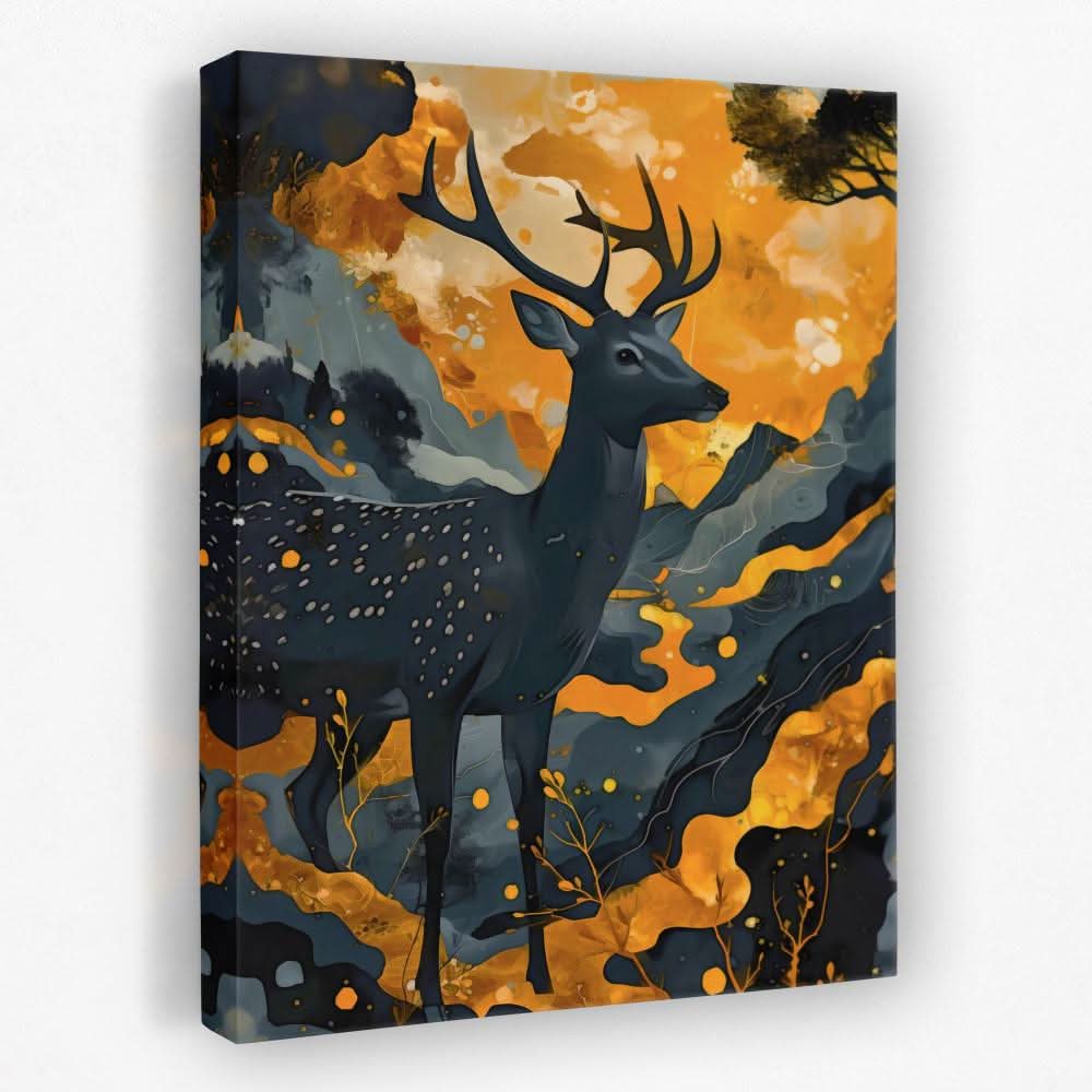 Glazed Deer - Animals Canvas Wall Art