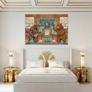 Global Infrastructure canvas wall art, room view