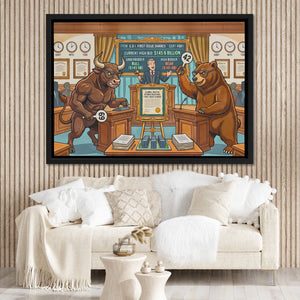 Global Infrastructure canvas wall art, room view