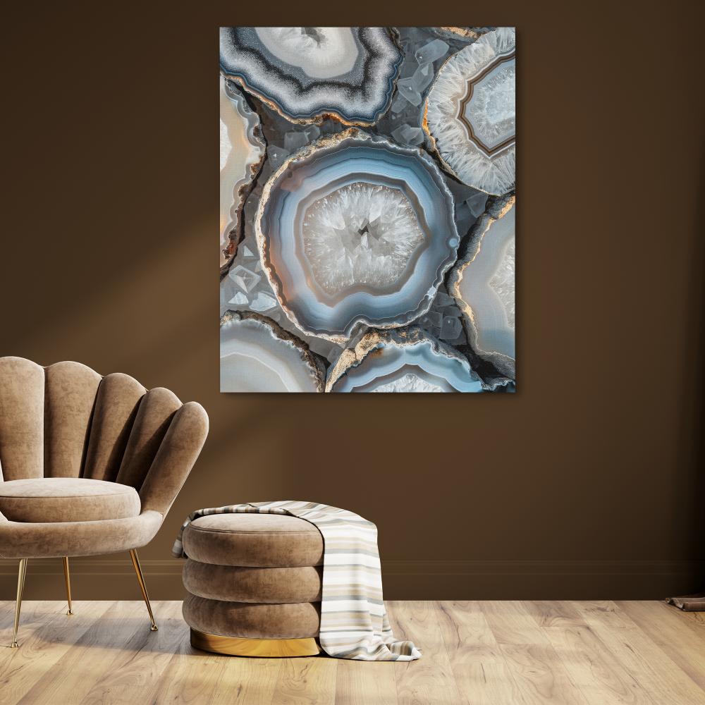 Glow of White Crystal - Luxury Wall Art