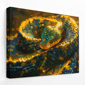 Glowing Gold Snake - Luxury Wall Art