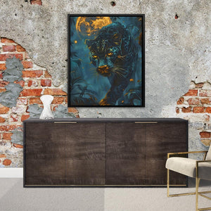 Glowing Moon Cat - Luxury Wall Art