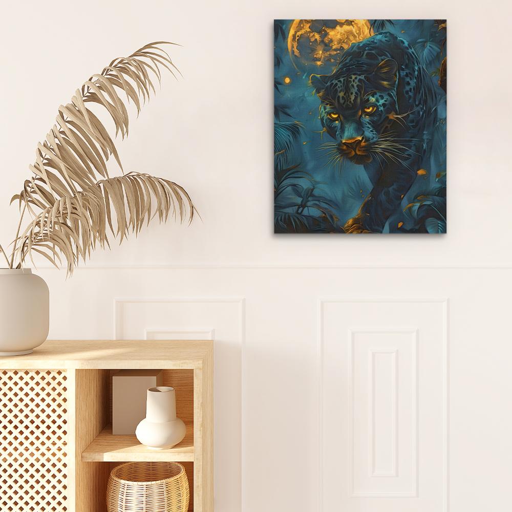 Glowing Moon Cat - Luxury Wall Art