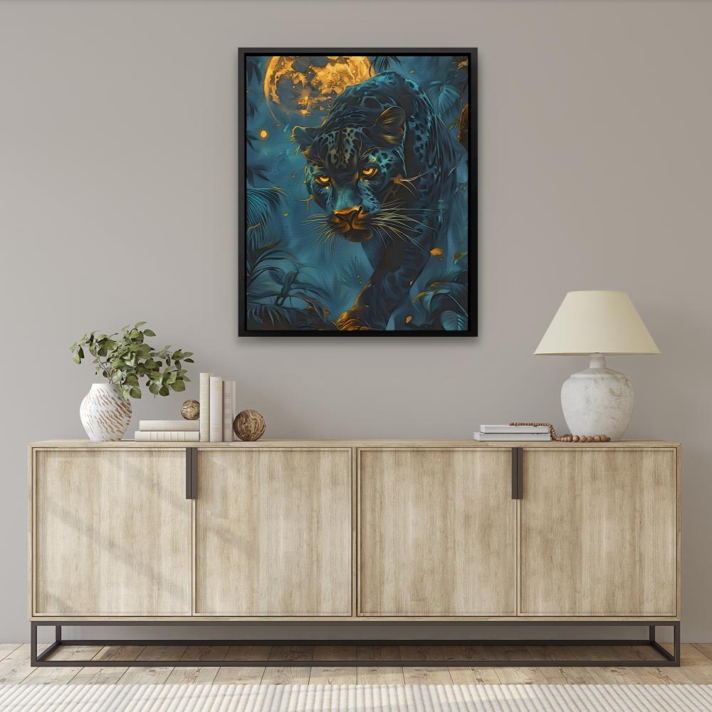 Glowing Moon Cat - Luxury Wall Art
