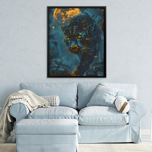 Glowing Moon Cat - Luxury Wall Art