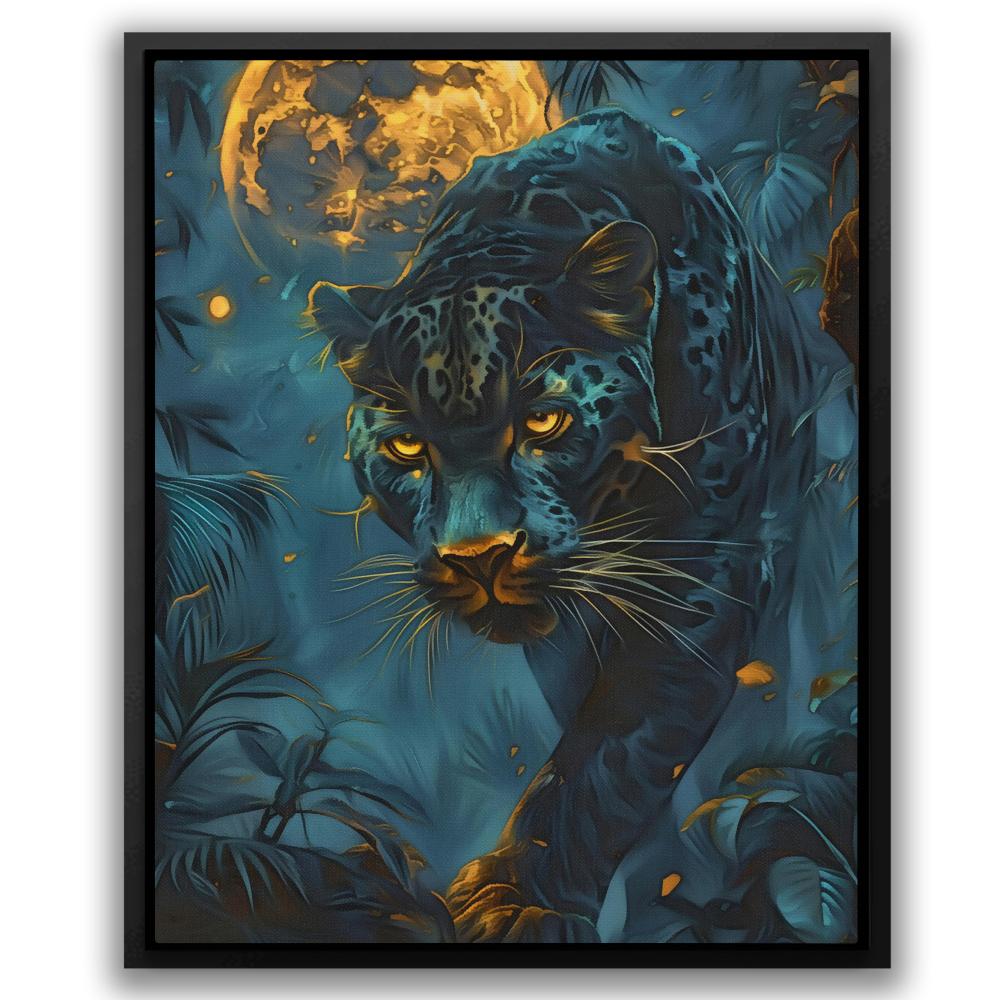 Glowing Moon Cat - Luxury Wall Art