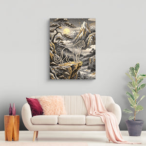 Glowing Puma Mountain — glowing puma mountain sq land nice living room 1port flush print