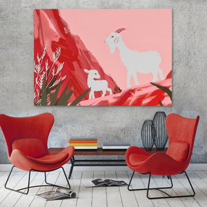 Goat Family - Luxury Wall Art