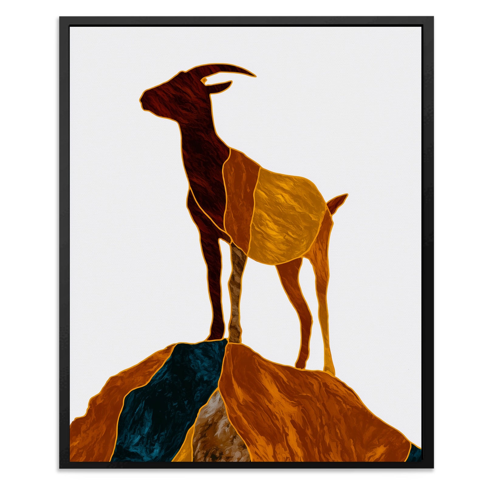 Goat Summit Stance canvas wall art