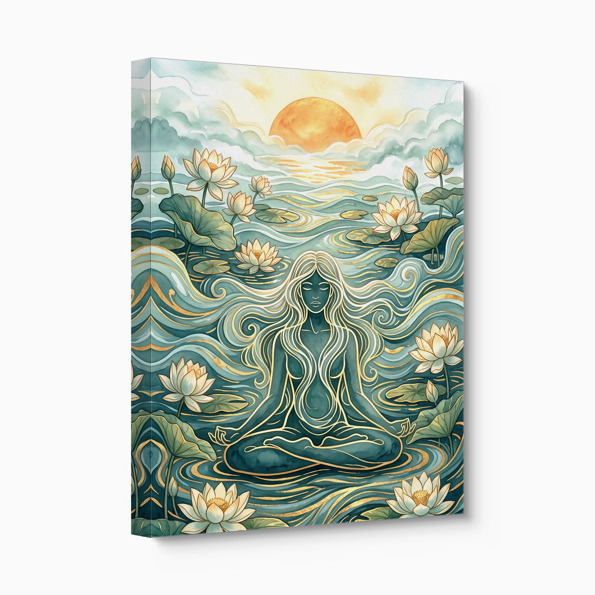Goddess Flowing Water — goddess flowing water angled flush print