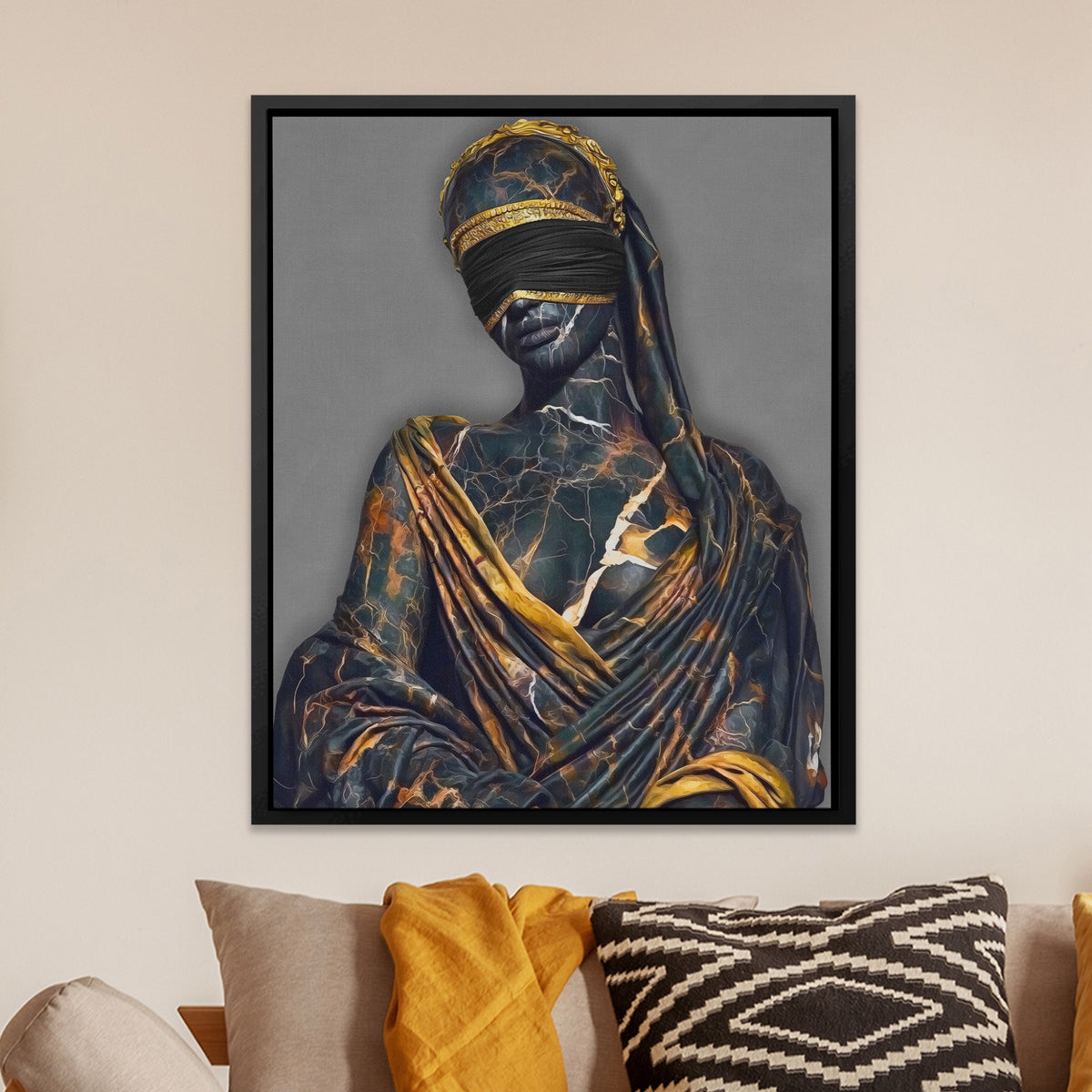 Goddess Gold Veiled — Goddess Gold Veiled Orange Room Zoom 240