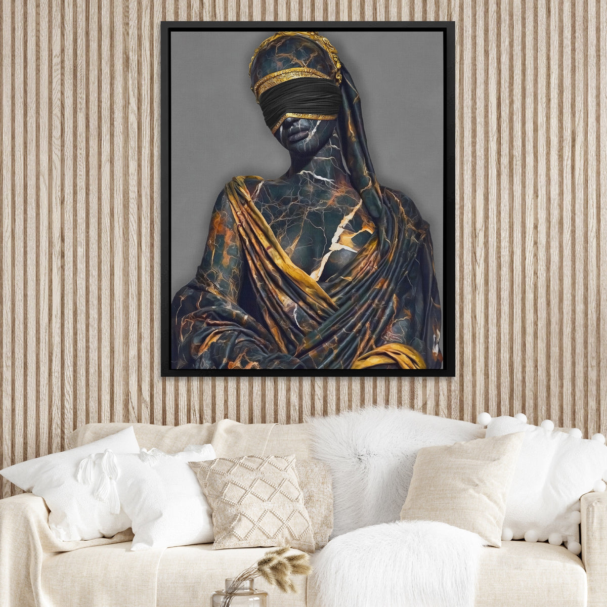 Goddess Gold Veiled — Goddess Gold Veiled Boojie Vibe Couch Close Up 24