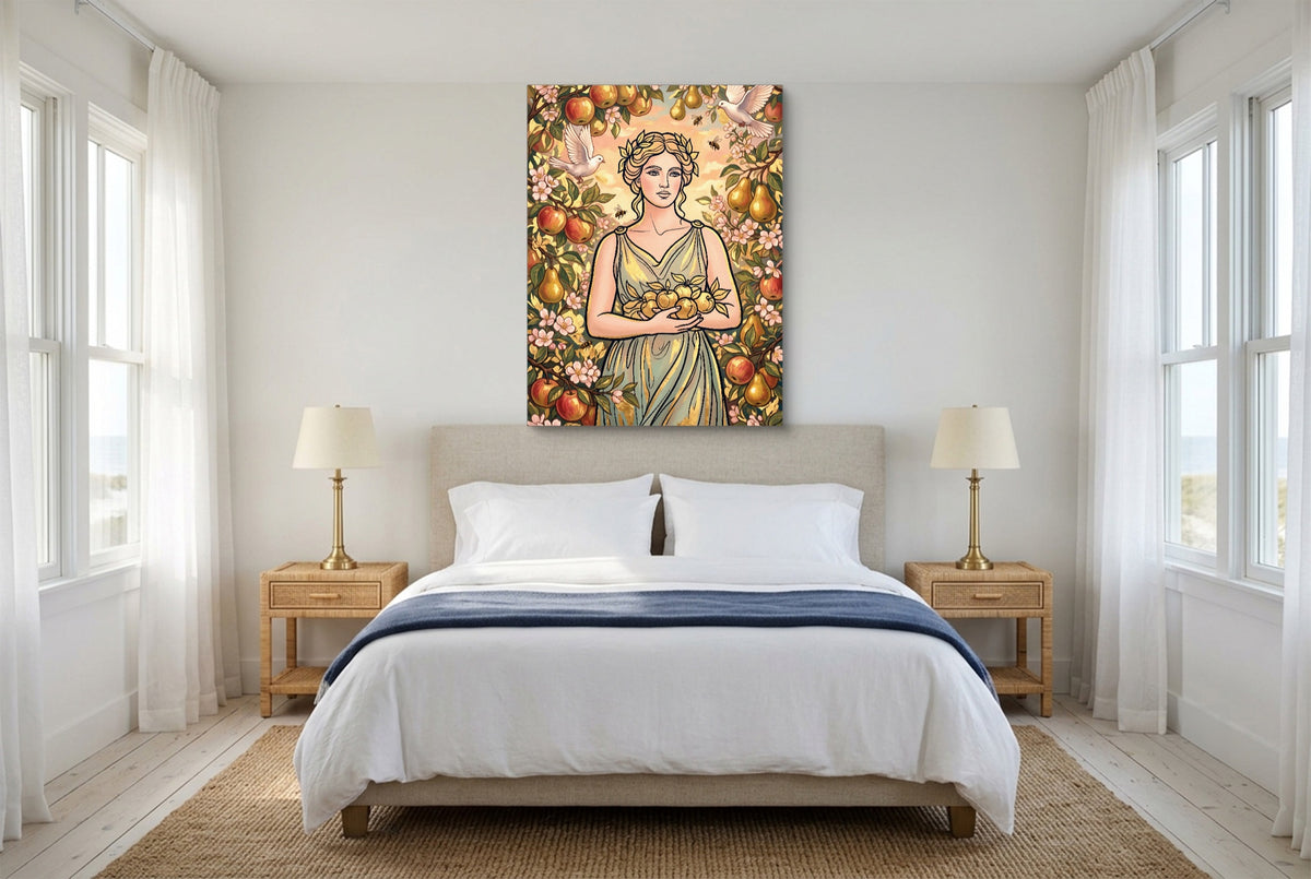 Goddess Golden Harvest — goddess golden harvest bedroom with windows 1port flush print