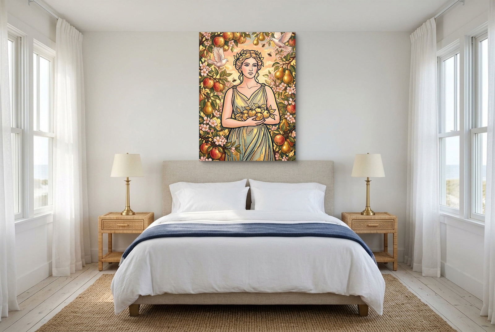 Goddess Golden Harvest — goddess golden harvest white studio framed black
