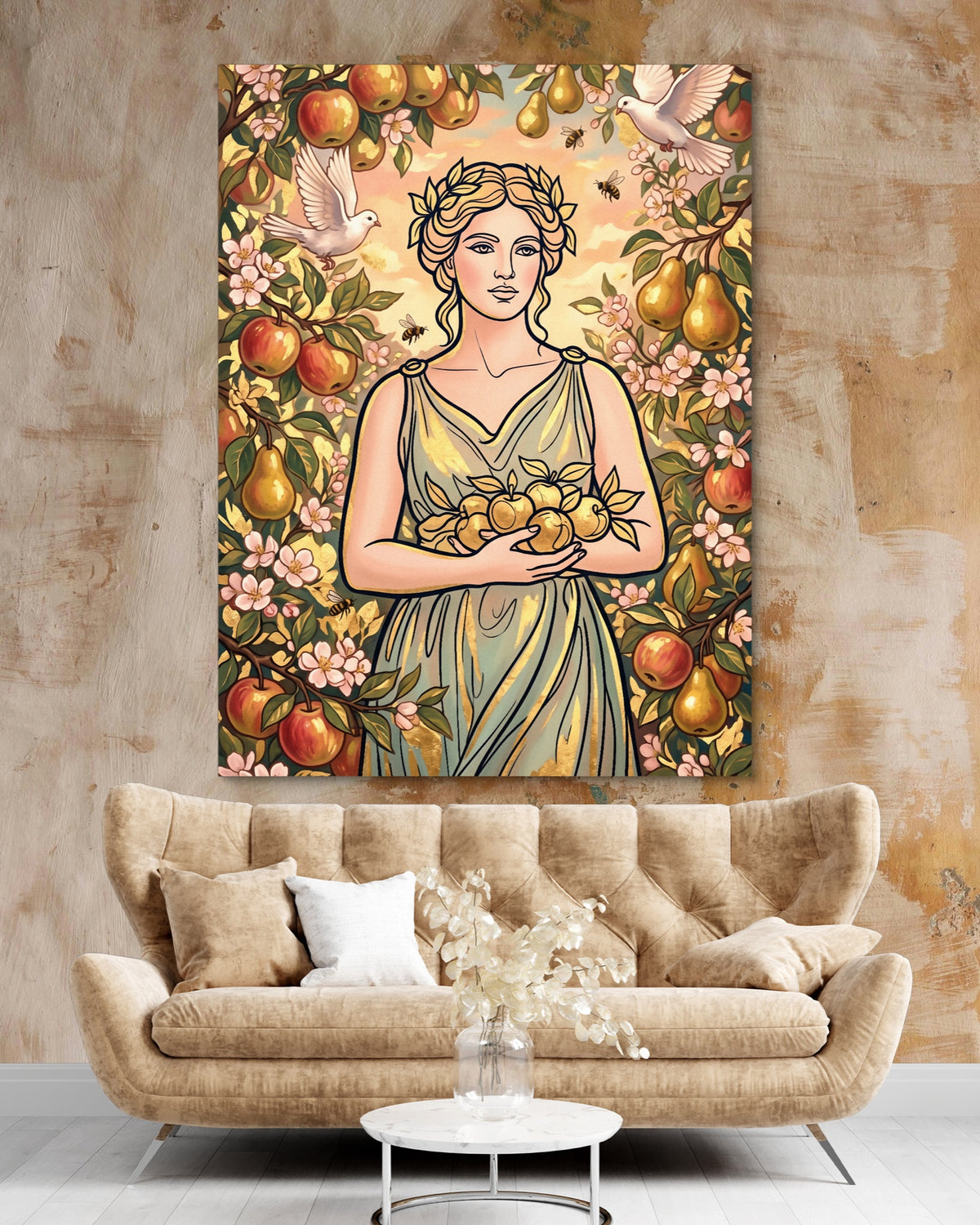 Goddess Golden Harvest — goddess golden harvest psd clay beige nice couch 1port flush print