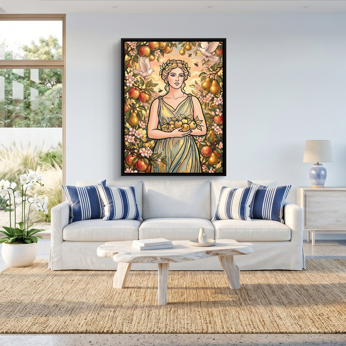 Goddess Golden Harvest — goddess golden harvest sq beach house 1port framed black